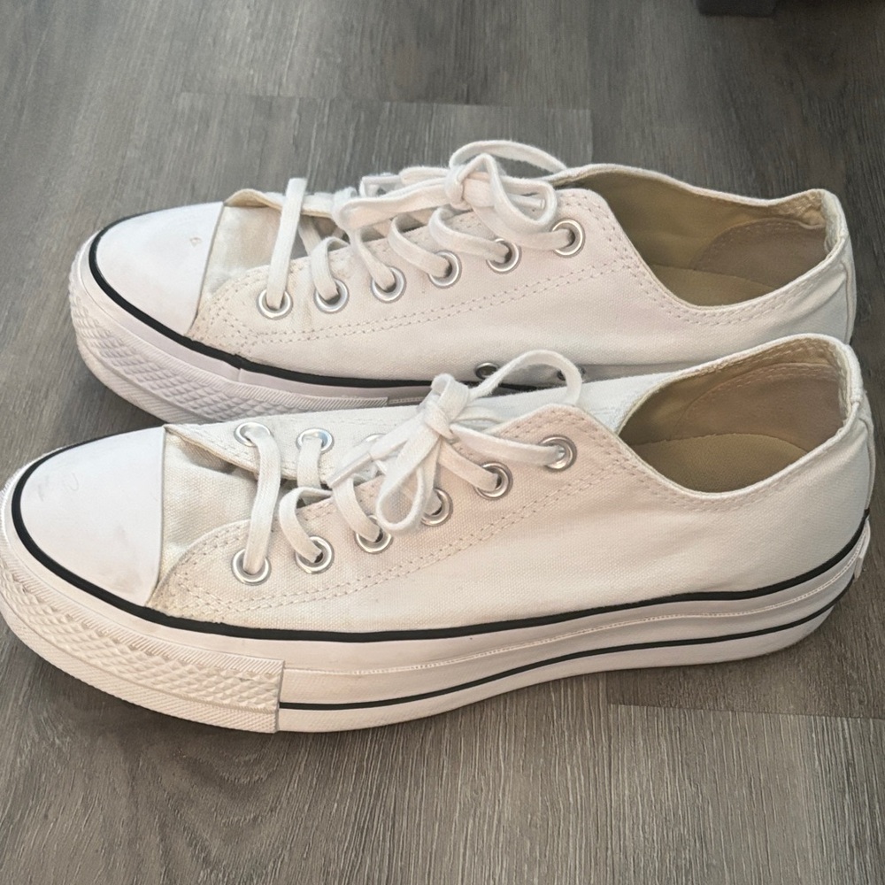 White Canvas Converse  Sneakers